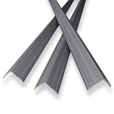 6 Pcs 49" Wall Corner Protector Trim, Gray Wood Grain Edge Strip for Door and...