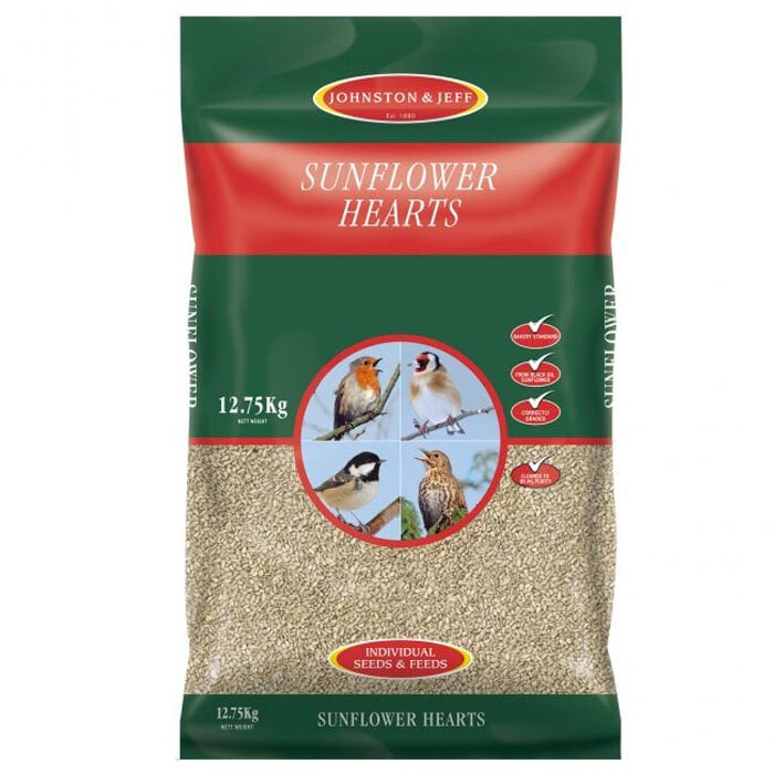 Johnston and Jeff Bird Sunflower Hearts for Wild Birds 12.75kg