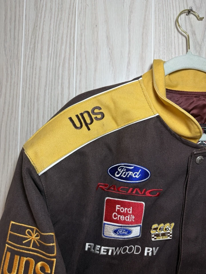 Chaqueta de carreras de colección JH Designs Dale Jarrett #88 NASCAR UPS para hombre XXXL Foto 3 de 4