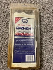 Greenfield 2115-W 1/4" D x 4' L White PVC-Coated Steel Anchor Chain