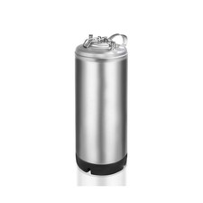 New 5 Gallon Ball Lock Keg, Stainless Steel Beer Keg with Single Handle for D...