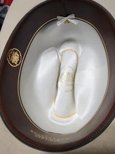 Vintage Stetson Rancher 10X Cream Beaver Size 7 3/8 Western Cowboy Hat 70s