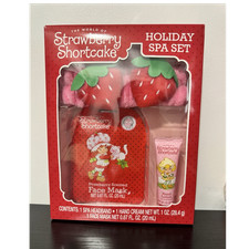 Strawberry Shortcake World Holiday Spa Set Headband Face Mask Strawberry Lotion