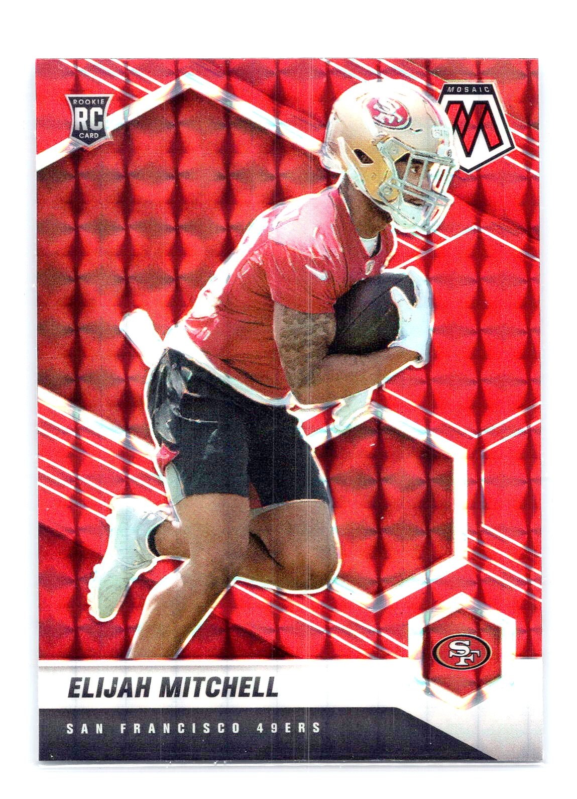 Eli Mitchell 2021 Panini Mosaic #376 Red Prizm RC Rookie Color Match