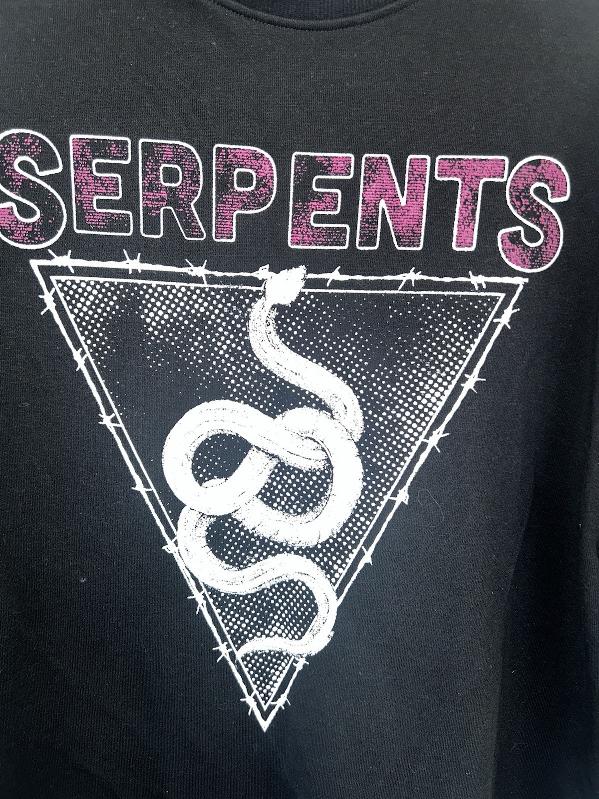 H&M Serpents Graphic Black Pullover Sweatshirt dress Women's Size Med. thumbnail 3