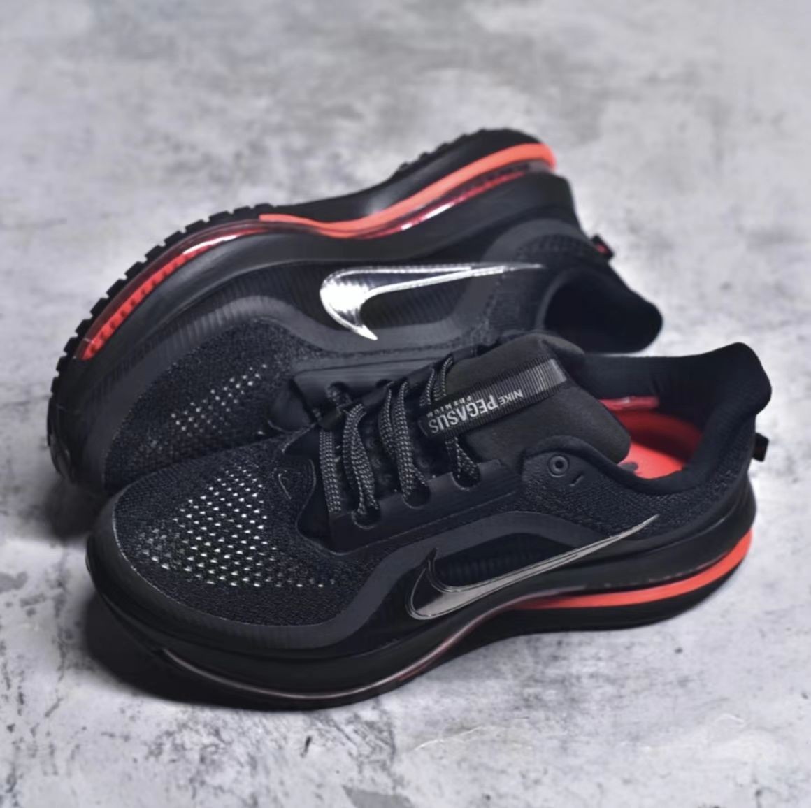 Nike Air Zoom Pegasus Premium Black Red Crimson Men's Shoes- | eBay