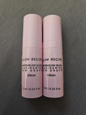 2 x Glow Recipe Watermelon Glow Niacinamide Hue Drops Tinted Serum 5ml DELUXE