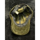 Filson Smokey Bear Cord Holzfällermütze dunkelolivgrün Lederriemen Mütze USA