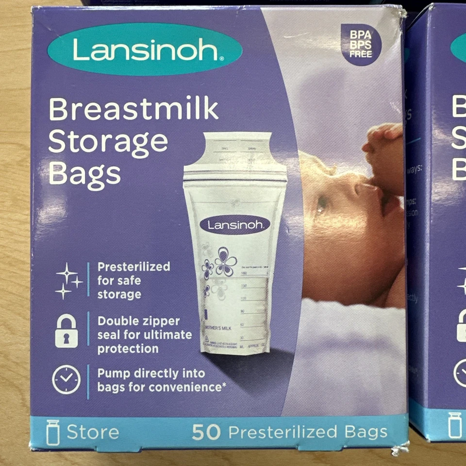Bolsas de almacenamiento de leche materna Lansinoh, bolsa extractora de madres lactantes 50ct x4 - 200ct Foto 2 de 4