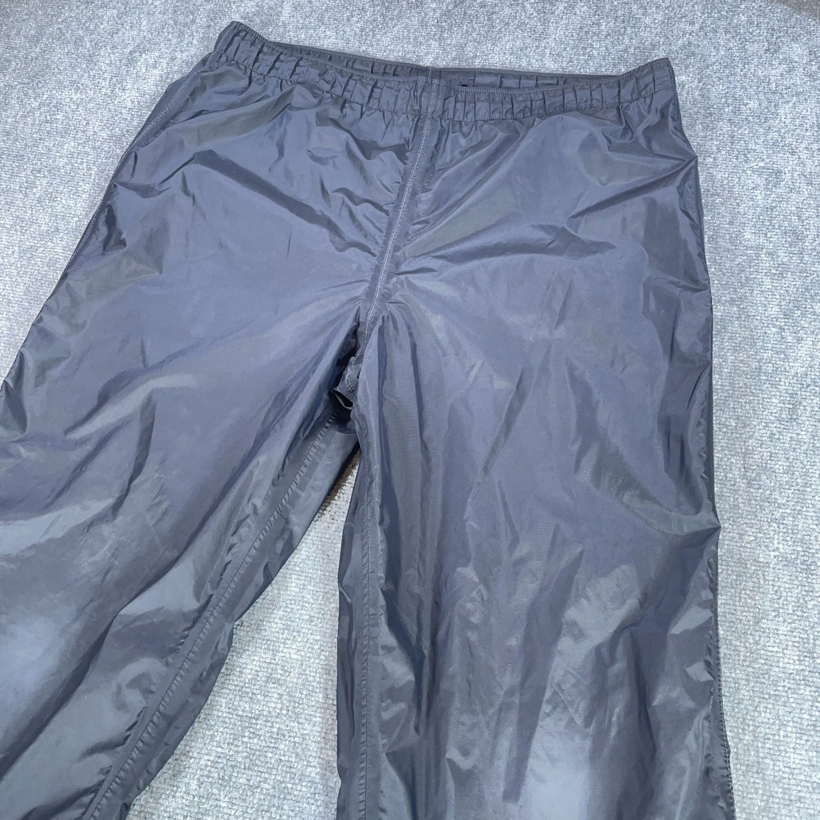 Columbia Rain Pants Mens LT Black Packable Drawstring Outdoor Camping
