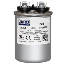 25 uf/MFD 370 VAC volts Round Run Capacitor 50/60 Hz NGM JARD 12715