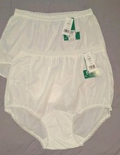 2 NWT VTG LARGE Granny Panties Nylon by CAROLE Size 7 1980s HTF Sissy Full Panty