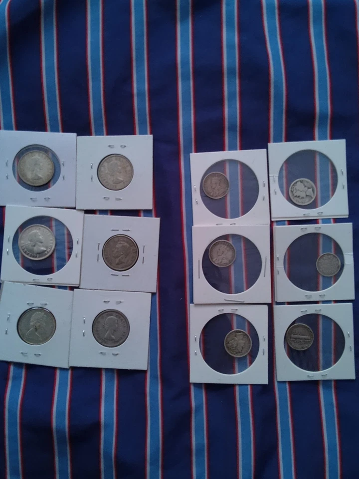 CANADIAN/UNITED STATES OLD QUARTERS AND DIMES..12 COINS..LOT 4 - Image 2 of 2