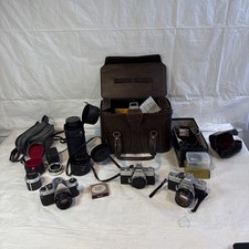 Lot of Vintage 35mm Film Cameras for Parts or Repair UNTESTED Pentax ,Minolta