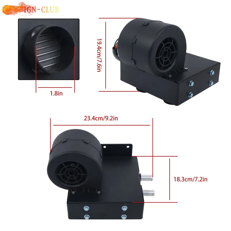 Kit de calefacción de cabina SSHK125-00 con descongelación para Polaris RZR XP 1000 2014-2018 Foto 2 de 4