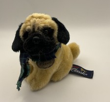 Aurora Classic Pug Dog Miniature Plush Stuffed Animal Puppy Dog Pedigree 4  