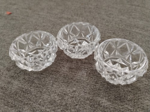 3 Vintage Kristall Salzkeller - Bild 2 von 3