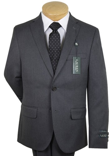 Lauren Ralph Lauren Big Boys Solid Two-Button Sport Coat 14R Grey - NWT $150 - Picture 2 of 4