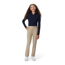 Girls PullOn Straight Fit Stretch Twill Pant School Uniform Casual Bottoms