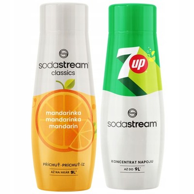 SODASTREAM 7Up + Mandarinensirup-Set für Sodabrunnen, 2-tlg.