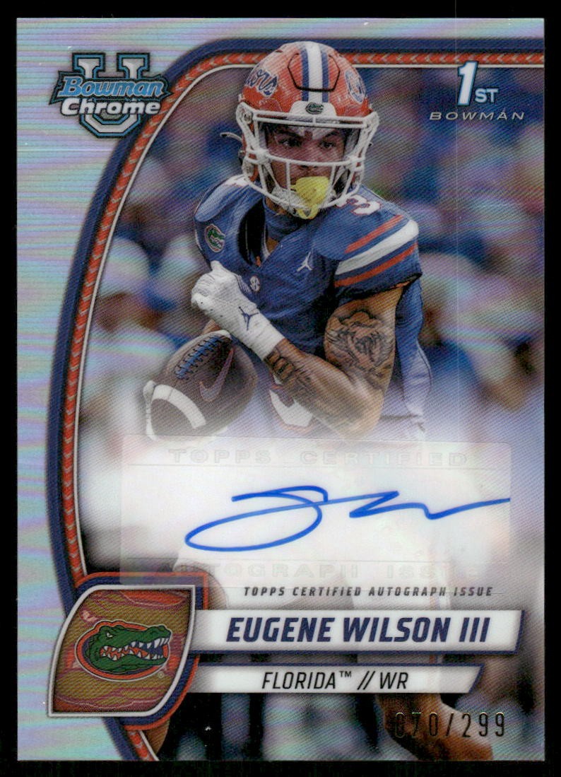 2024 Bowman University Chrome #PA-EWI Eugene Wilson III Auto Refractor #/299