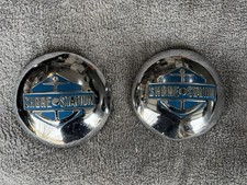 Shore Station Antique Vintage 7 12 Inch Hub Caps Pair Set Of 2