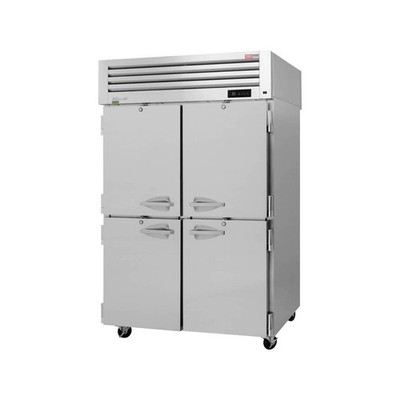 Turbo Air PRO-50-4R-N 51'' 2-Section Reach-In Refrigerator w/ 4 Solid Half Doo...