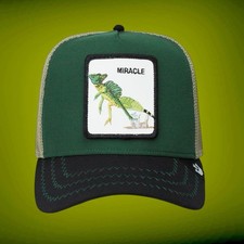 Goorin Bros The Farm Animal Trucker Hat MIRACLE LIZARD BASILISK Green Water Run