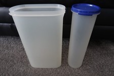 2x Tupperware Eidgenosse rund 1,1 l - Spaghettibehälter + 2,9 l ohne Deckel