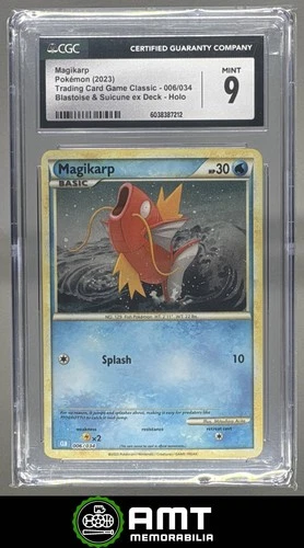 Magikarp CGC 9 2023 Pokemon Classic Blastoise & Suicune ex Deck Holo #006/034 12