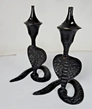 TWO Vintage COBRA SNAKE Brass Incense Burner, LOT, NEVER Used