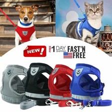 Leash Small Pet Control Harness Dog Cat Soft Mesh Walk Collar Safety Strap Vest