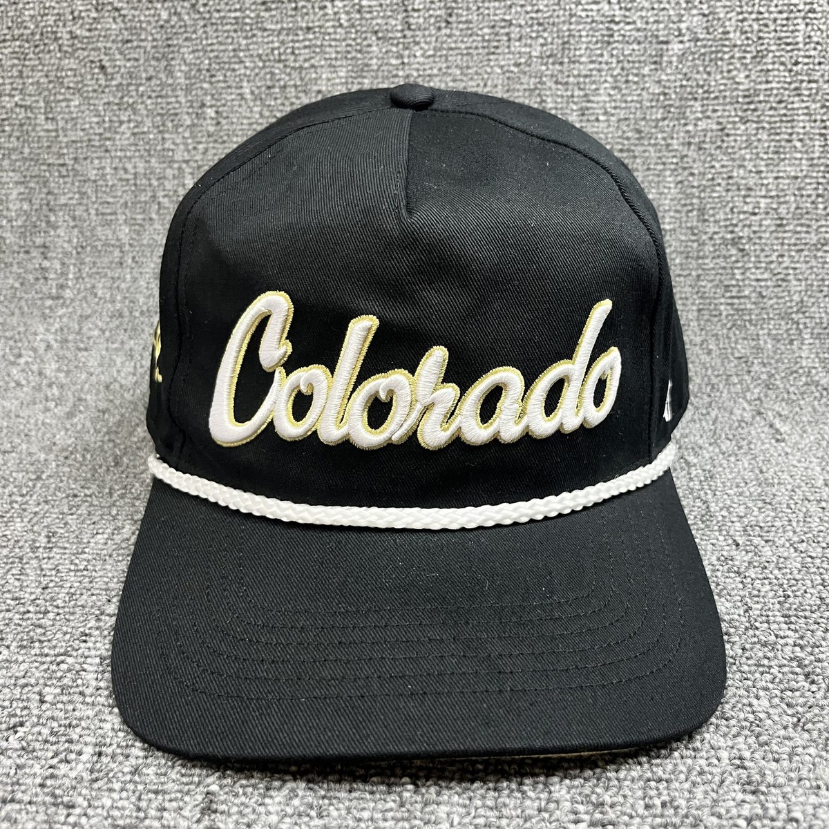 '47 Brand Colorado Buffaloes Overhand Hitch Rope Hat Snapback Cap Black Gold