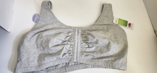 Fruit of the Loom Comfort Cotton Blend Front Close Sports Bra 96014PK Gray 46