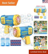2-Pack Bubble Blower Set for Kids 3-8 - Ultimate Outdoor Celebration