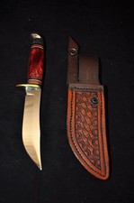Vintage Western L66 Model Knife Scarlet Pearl with Bonus Custom Crafted Sheath