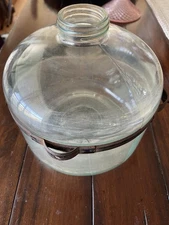 Vintage Glass Kerosene Fuel Storage Dispenser Tank Jug