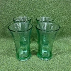 Vintage Libbey Coca-Cola Green Glass Flared Tumblers Set of 4
