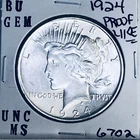 1924 P BU GEM PEACE SILVER DOLLAR UNC MS+++ U.S. MINT RARE COIN 6702
