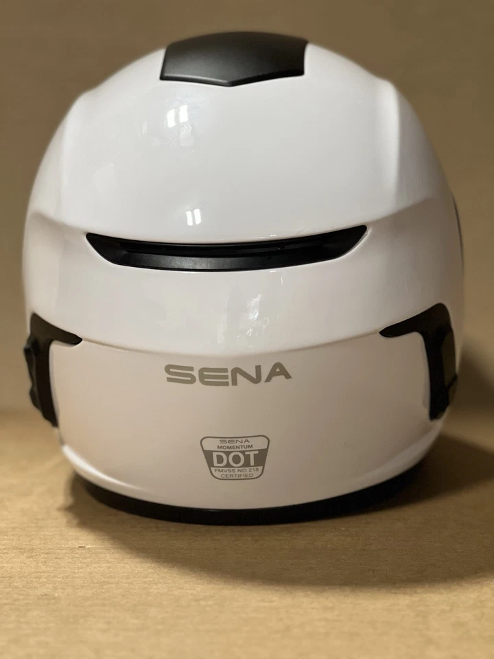 Casco de motocicleta L (grande) Sena Momentum blanco brillante Bluetooth Foto 4 de 4