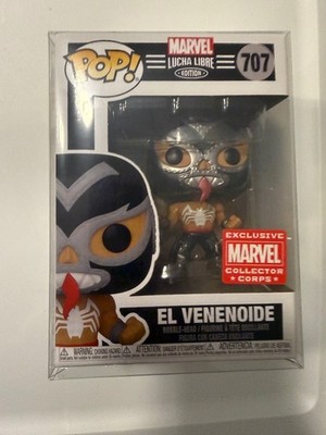 Funko Pop! Marvel Lucha Libre El Venenoide #707 Marvel Collector Corps Exclusive