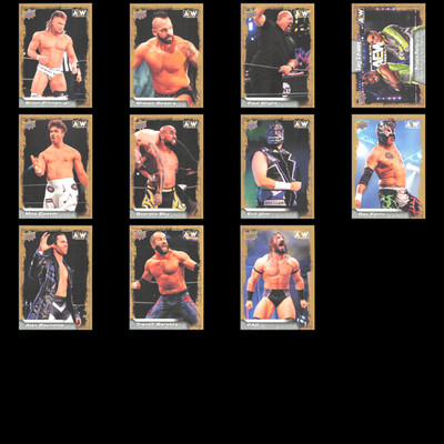 2022 Upper Deck AEW Gold Parallel Lot 11 Wrestling Cards Pac Pillman Evil Uno