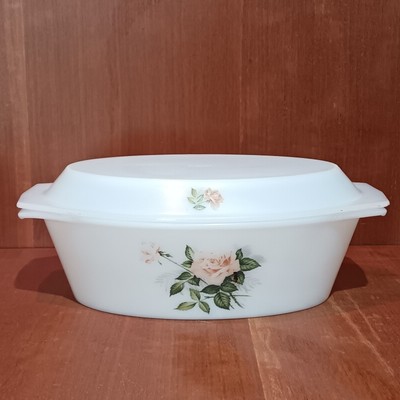 Ovaler Topf Arcopal Modell Rose De France, Kochtopf Vintage