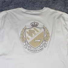 New Victoria's Secret Pink Campus T-Shirt Women's Large Cream Dachshund Crown