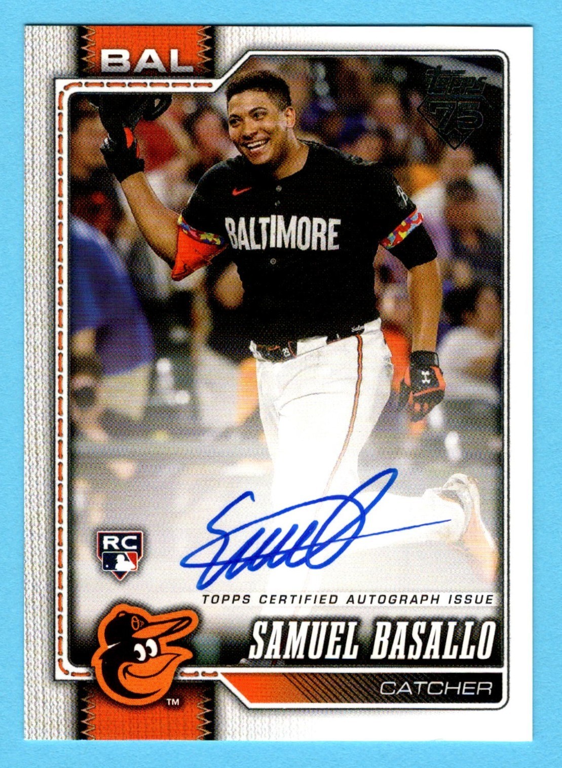 Samuel Basallo 2026 Topps Real One Rookie Autograph Auto SP Baltimore Orioles