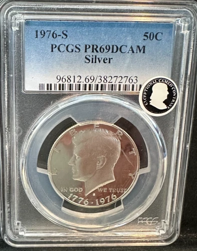 1976-S Kennedy Silver Half Dollar 50c PCGS PR69DCAM