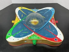 Vtg Atomic Astro Launch Game Ohio Art Tin Litho 1963 Space Rocket Dice