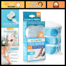 Exfoliating Foot Scrub Sponge - 20 Washes, Softens Smooths Feet, Pedi Care