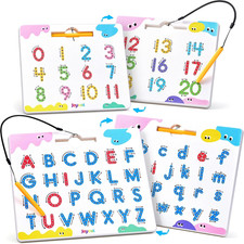 Magnetic Letter and Number Tracing Board Set, ABC and Numbers 1-20