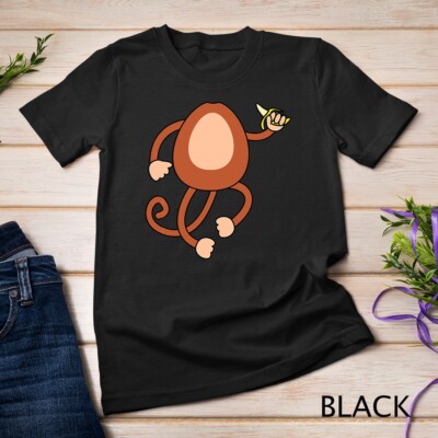 Monkey Holding Banana Costume Funny Easy Halloween Gift T-Shirt Unisex T-shirt